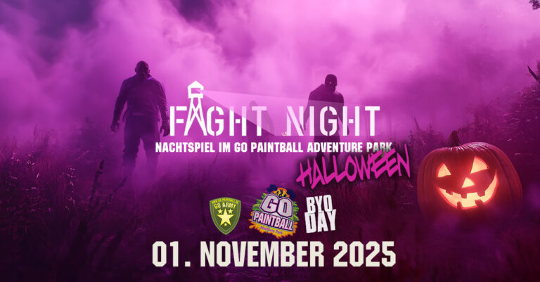 Fight Night Halloween 2025 Paintball im Go Paintball Adventure Park